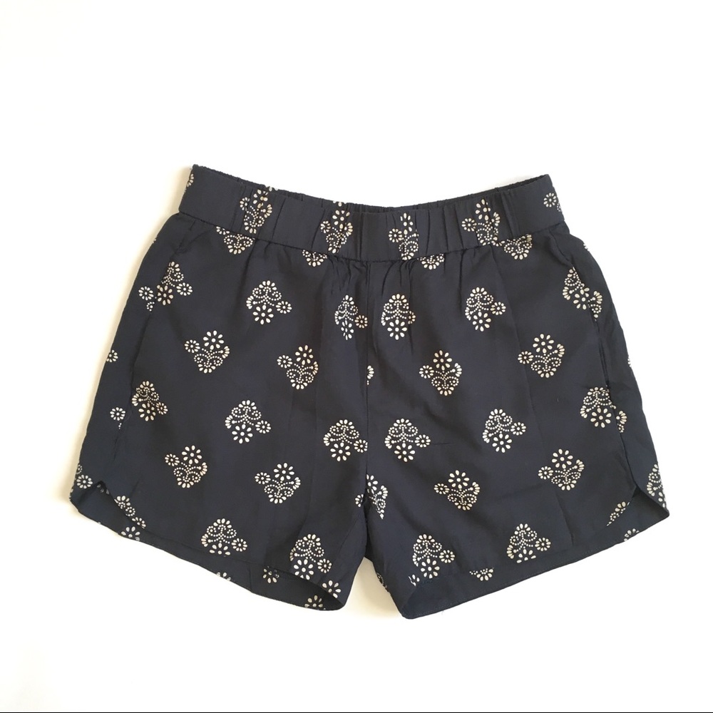Madewell Drapey Pull On Shorts Blue Floral XXS XS - Picture 2 of 4